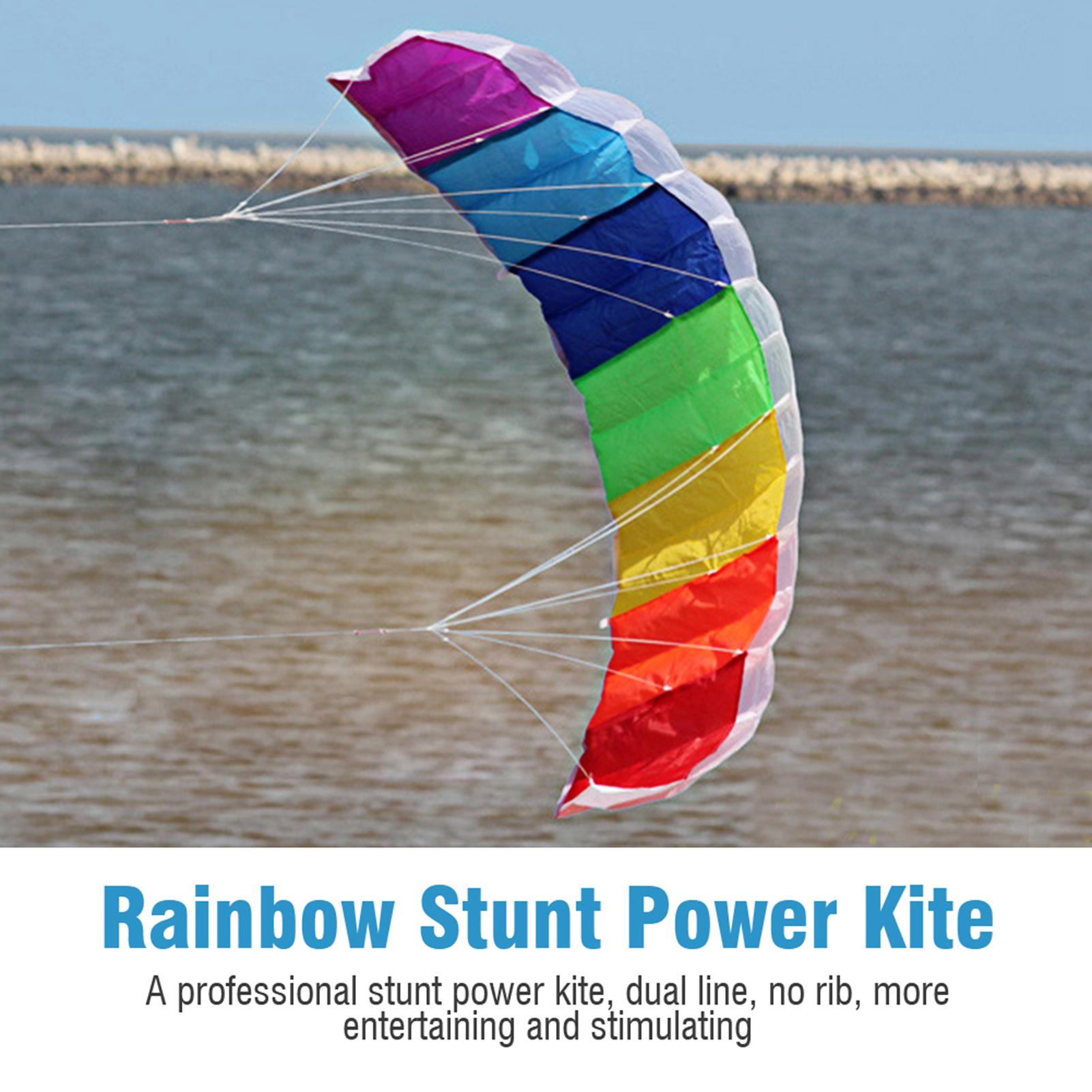 

1.4m 2m 2.7m Colored Dual Line Stunt Power Sport Kite Outdoor Seaside Beach Toy