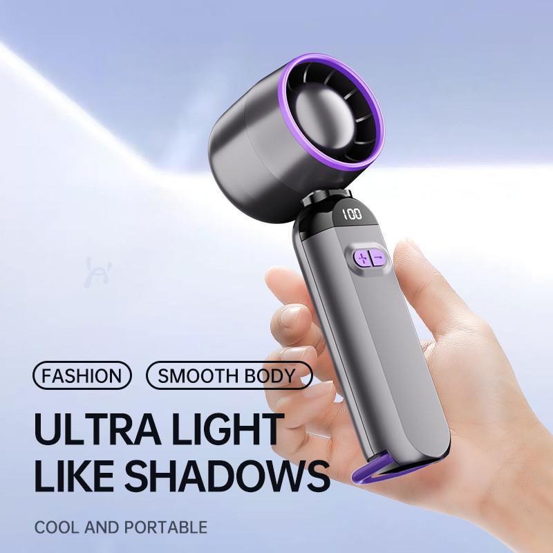 Mini Handheld Turbo Fan With Type C Rechargeable Battery For Outdoor Use