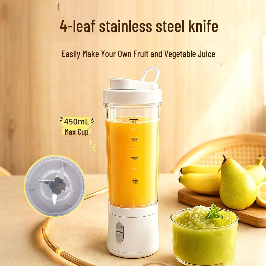 Compact Rechargeable Travel Juicer Cup - Large Capacity Electric Juicer