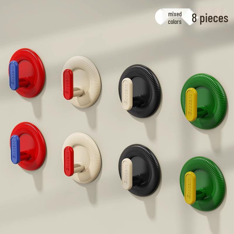 Dopamin Kreativer Klebehaken für Mantel & Hut - Ohne Bohren, Rückstandsfrei, Stark Wandmontiert für Badezimmer & Hinter-Tür-Nutzung