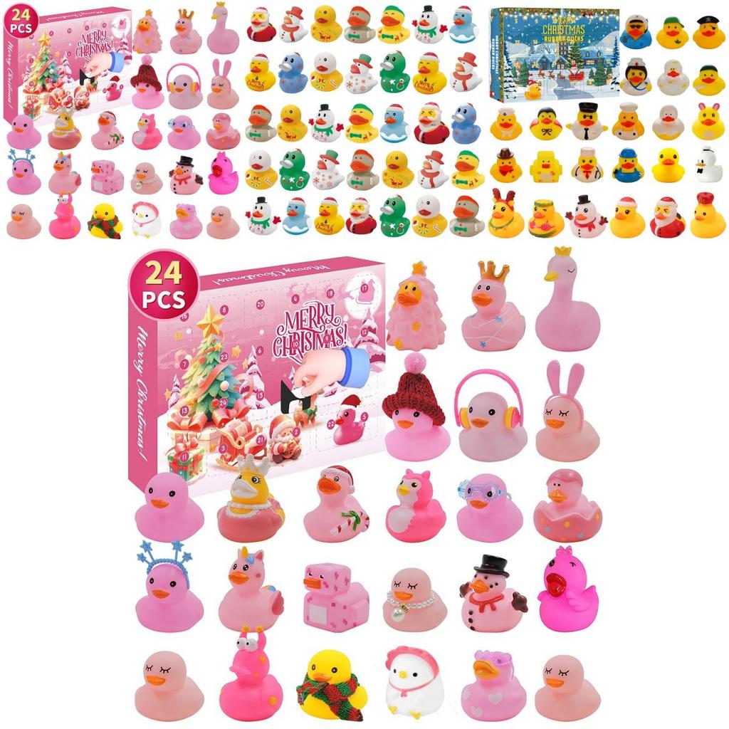 Delightful Festive Rubber Duck Blind Box For Kids Stress Relief Fun Advent Calendar Gift