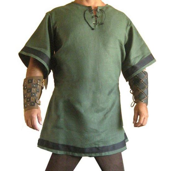 

Костюм воина викинга, средневековая мужская рубашка, наряд рыцаря викинга, винтажная ренессансная пиратская туника, рубашка для косплея, сценические выступления M зелёный