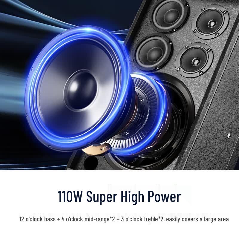 SAST Conference & Home KTV Wall-Mounted Speaker System with Dual Microphones (CN version)