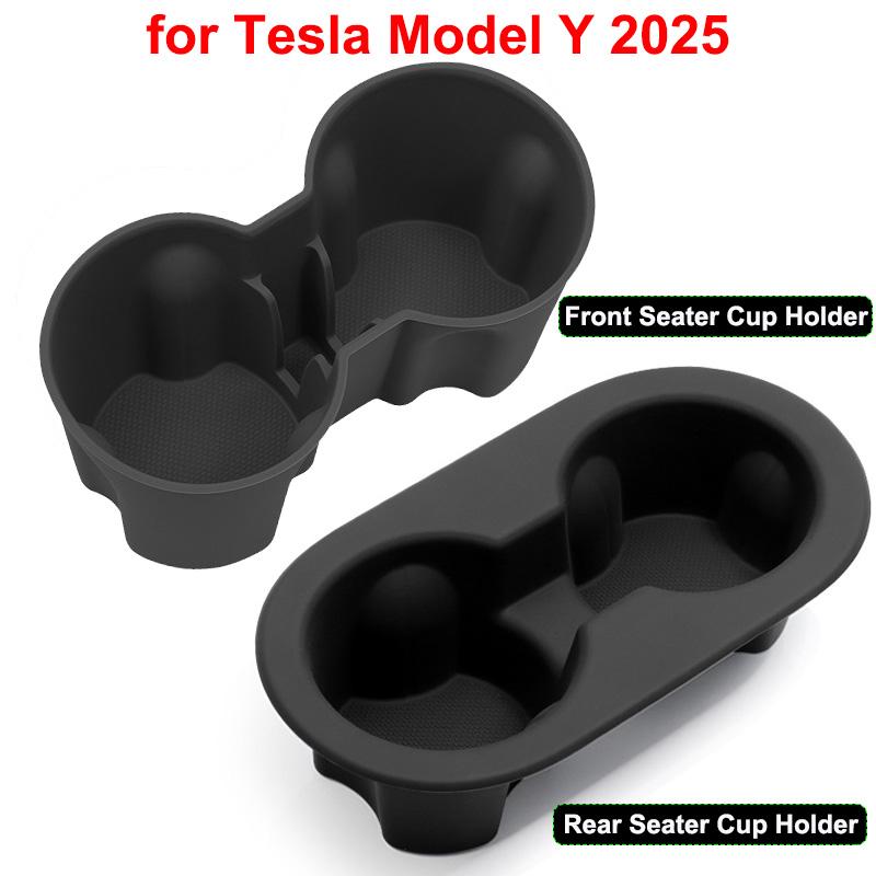 

for Tesla New Model Y Juniper 2025 Center Console Storage Organizer Box Armrest Box Bottom Tray Cup Holder interior Accessories