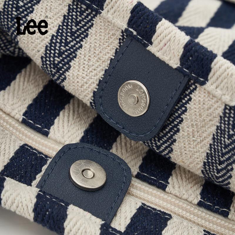 Lee Striped Canvas Tote Shoulder Bag