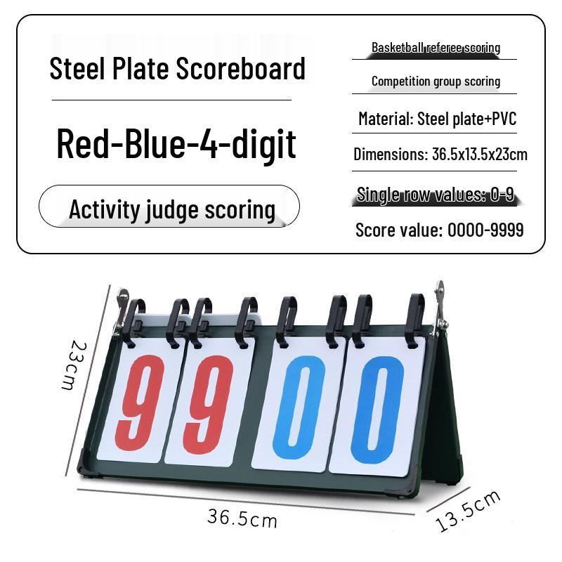 Multi-Sport Flip Scoreboard for Basketball, Billiards, Table Tennis, and Volleyball