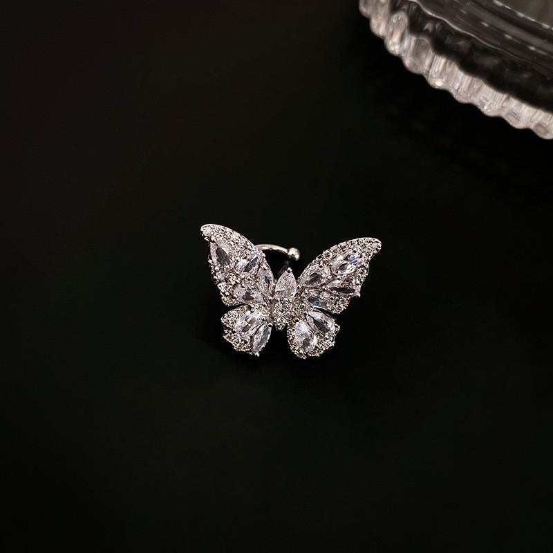 Retro High-End Silbernadel Diamantbesetzte Blumenohrringe, Europäische und Amerikanische Übertriebene Temperamentsohrringe, Leichter Luxus Nischenohrringe