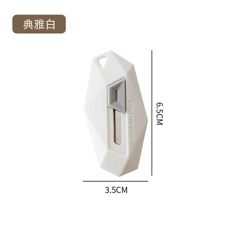 Magnetic Box Opener Cutter Safety Round Head Letter Envelope Opener Portable Unpacking Tool with Automatic Rebound Design