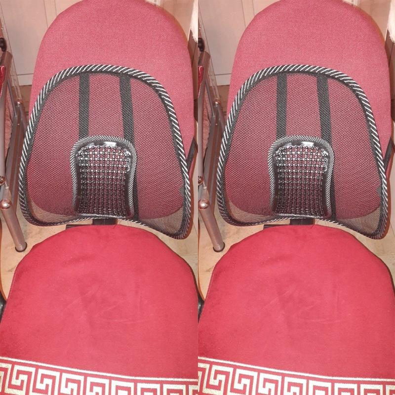 Car Seat Office Chair Massage Back Lumbar Support Mesh Ventilate Cushion Pad