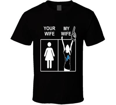 Detroit Lions T-Shirt Sport Fußball T-Shirt Ihre Frau Meine Frau Lustig Sportlich Unisex