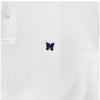 Needles Ot257 A White shAwl collAr Polo Mens Short Sleeve Tee