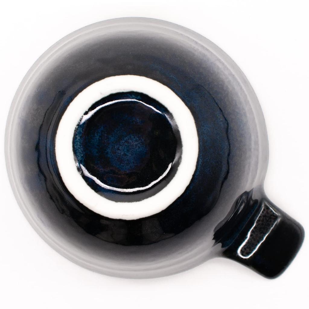 Aito Seisakusho Handled Mino Dishwasher and Microwave Made In 517054 "Natural Color" Cup, Approx. 370ml, Navy, Ware, Safe, Japan,