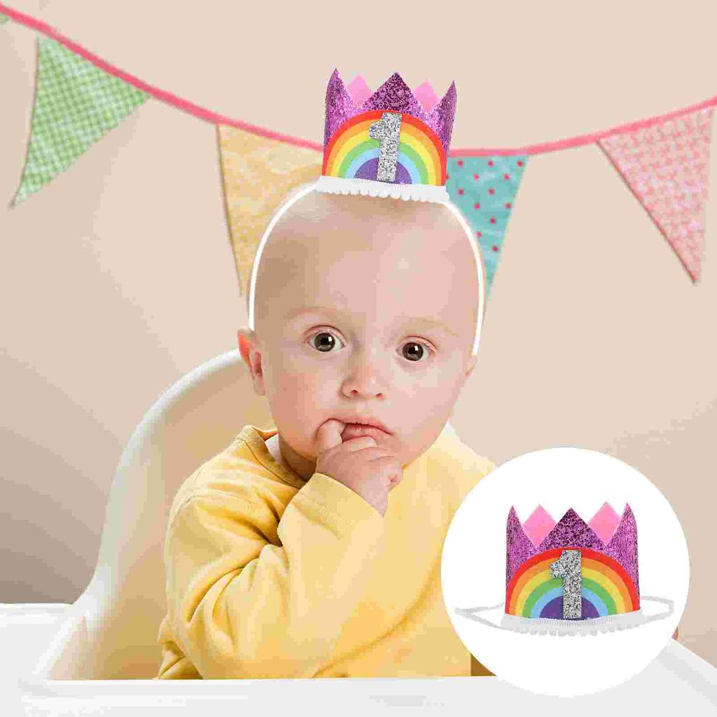 Digitale Baby Geburtstagsparty Hut Mädchen Ausgefallen für Kopfschmuck Vliesstoff Leichtgewicht Mode