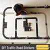 DIY Kindergarten Track Car Toy with Traffic Stickers