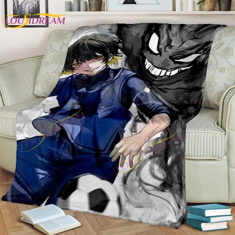 Anime Blue Lock Blanket 3D Cartoon Flannel Blanket Chigiri Hyoma Isagi Yoichi Blanket for Bed Sofa Child Adult Blanket Boy Gifts