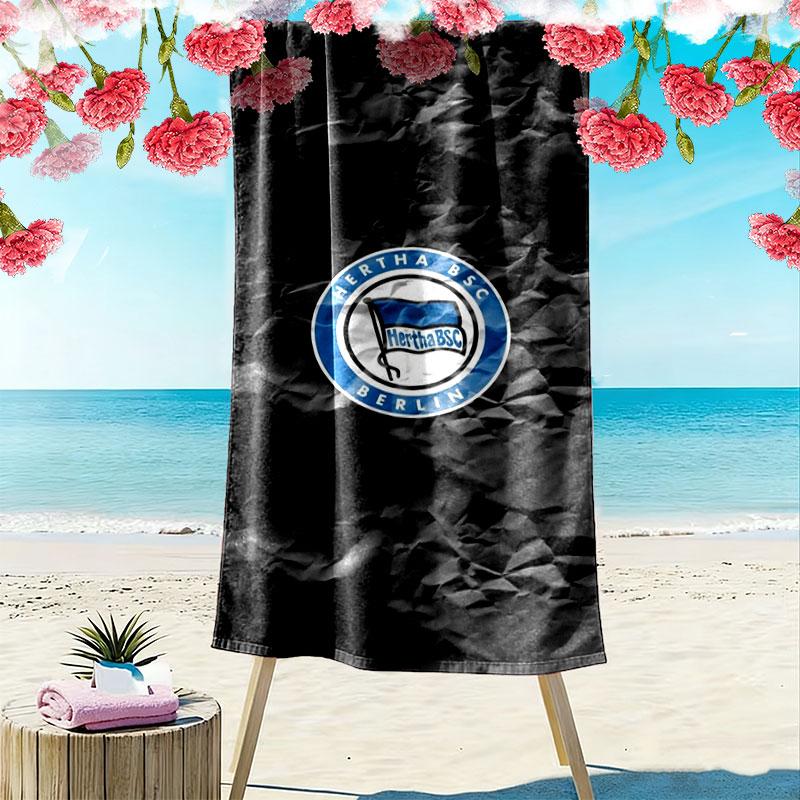 Hertha BSC Print Beach Towel, Large Soft Quick Dry Towel for Beach Camping Swimming