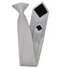 Mens Womens Solid Color Clip On Neck Tie for Uniform Pre Tied Adjustable Necktie for Business Meetings and Formal Event