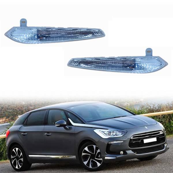 Front Bumper Turn Signal Lights with Bulbs for 13-17 Citroen DS5