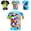 Stylish Sonic The Hedgehog Kids T-shirt With Colorful Cartoon Design For Boys And Girls