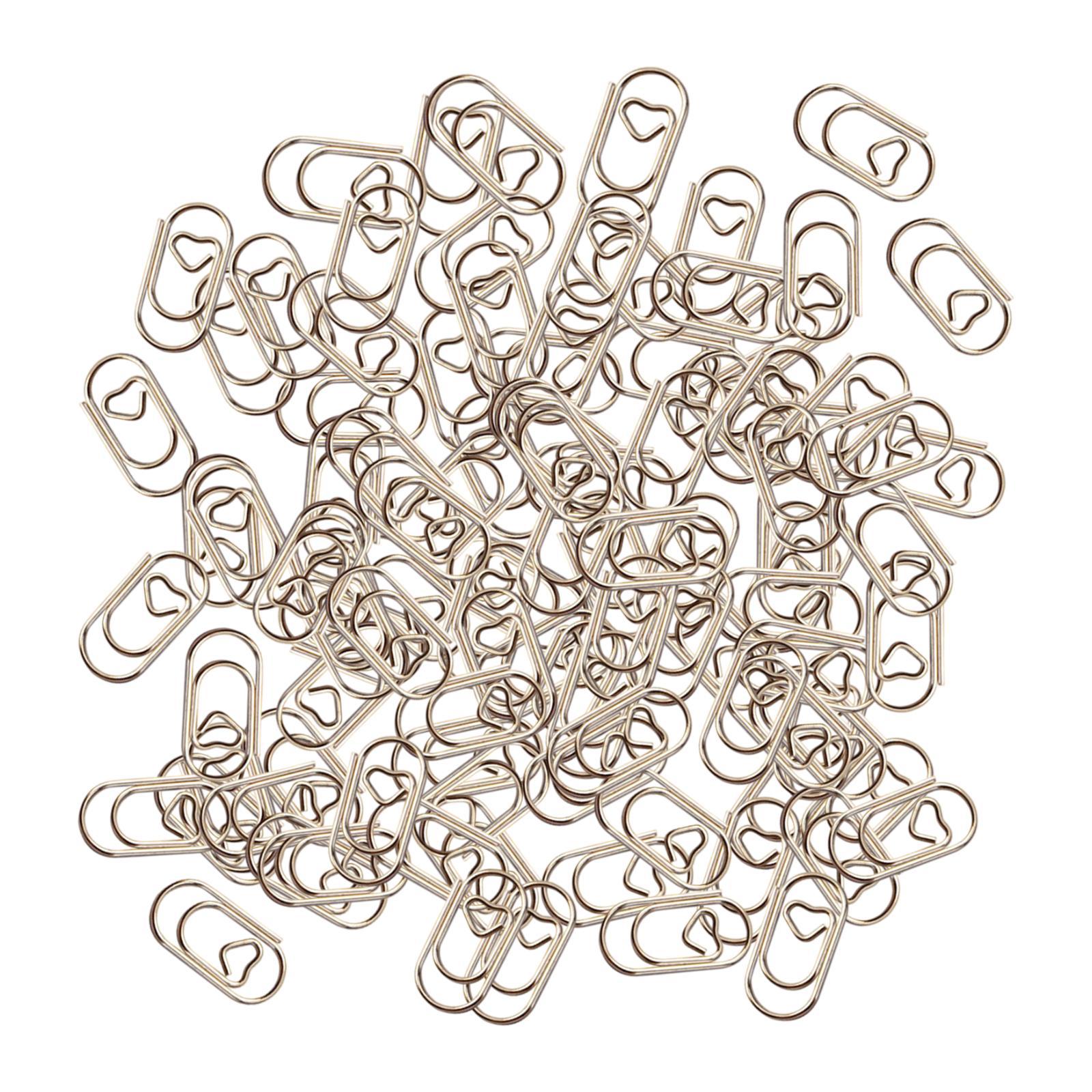 

100Pcs Paper Clips Easy to Use Multipurpose Rustproof Vintage Style Paperclips for Journal Classroom Documents Personal Home серебряный