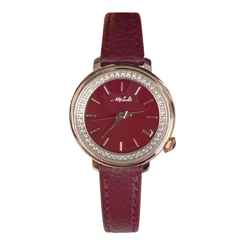 Watch Gold Angola Red Ladies Square Ladies Niche Light Luxury Retro Women'S Watch