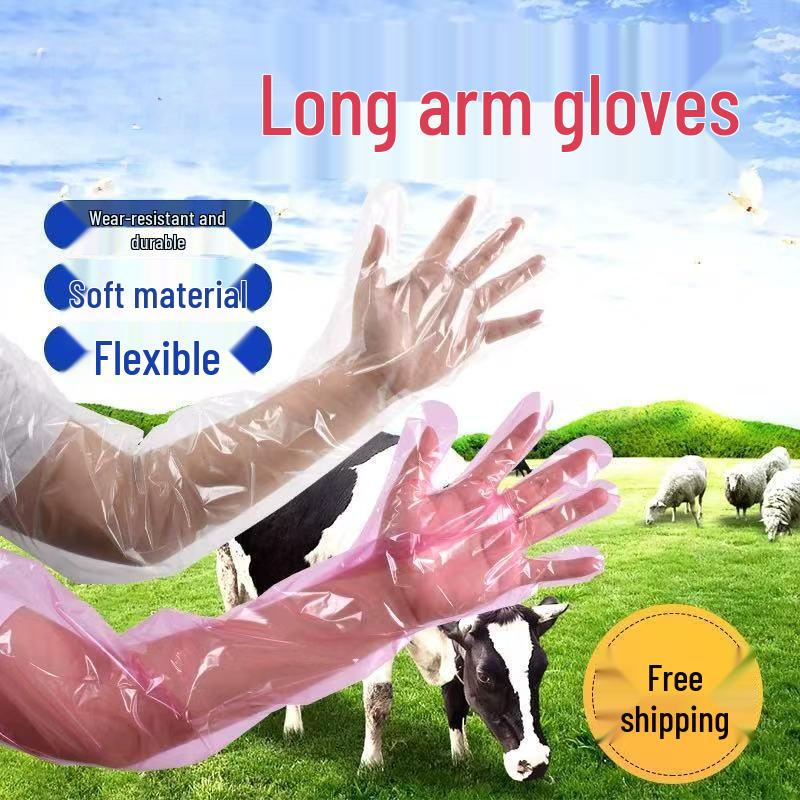 ZONYE 90cm Disposable Long-Arm Farm Cleaning Gloves