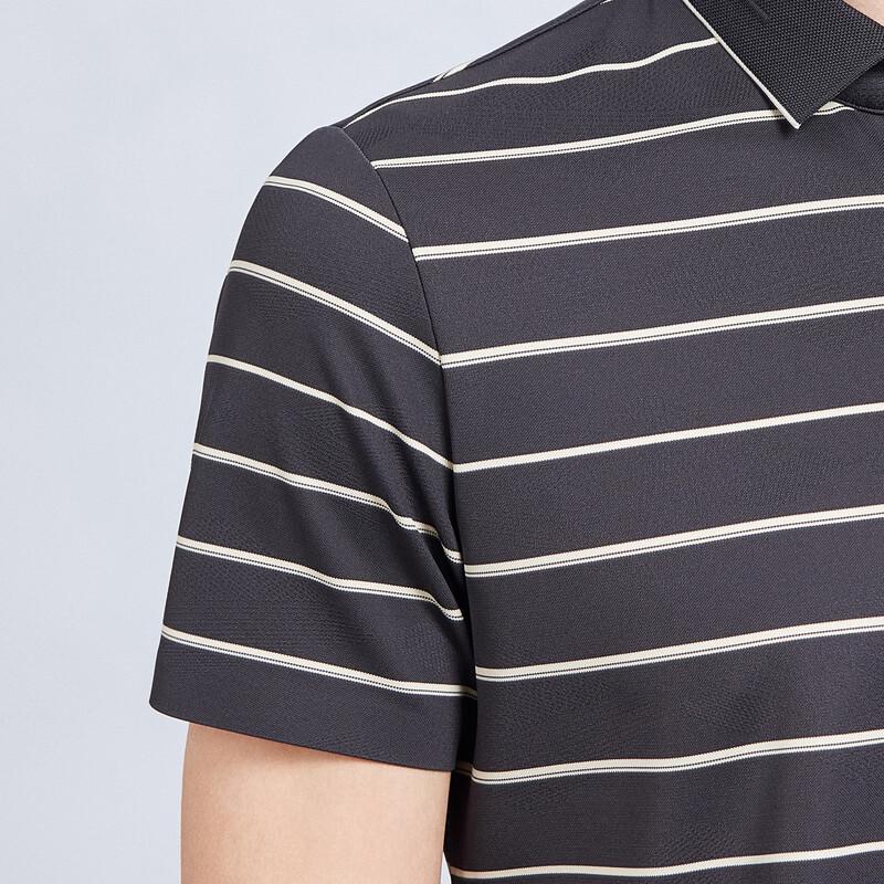Antonio Men's Silk Blend Striped Polo Shirt