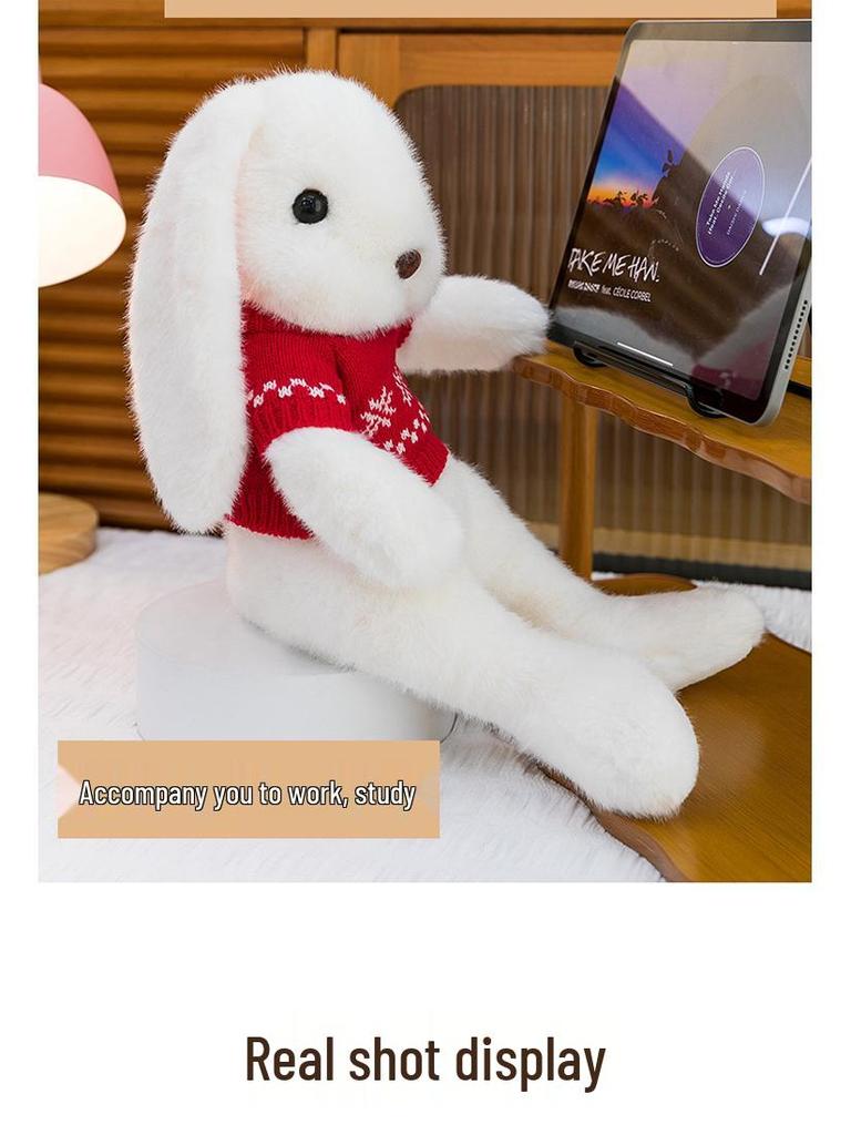 Plush Rabbit Doll - Comforting Toy for Kids, Hand-held Baby Sleep Aid, Perfect Birthday Gift for Children