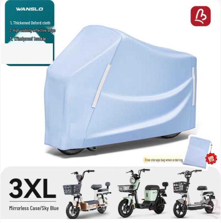 

Водонепроникний дощовик для електромобіля та мотоцикла, комплект No Mirror - Blue