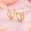 925 Sterling Silver Jewelry Luxury Crystal Double Layer Hoop Earrings for Women Wedding Party Jewelry For Girls Friend Gift
