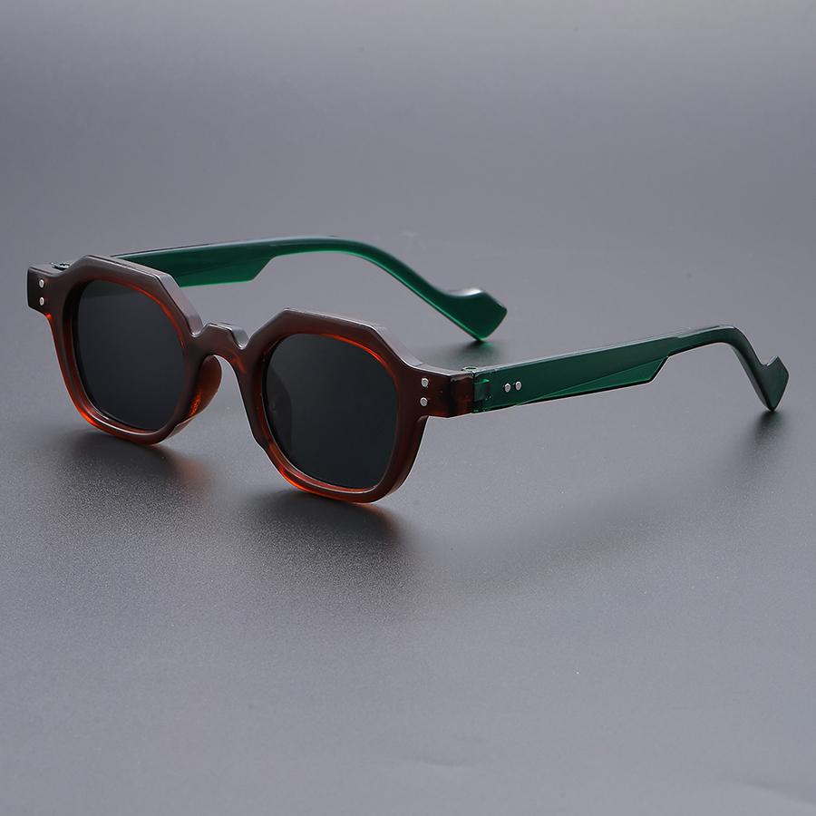 1PC Unisex Plastic Fashion Polygon Frame Sunglasses For Street Photography And Beach Trips Driving Accessories