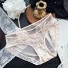 Ladies Summer Pure Desire Sexy Careful Machine Mesh Yarn Lace Edge Briefs