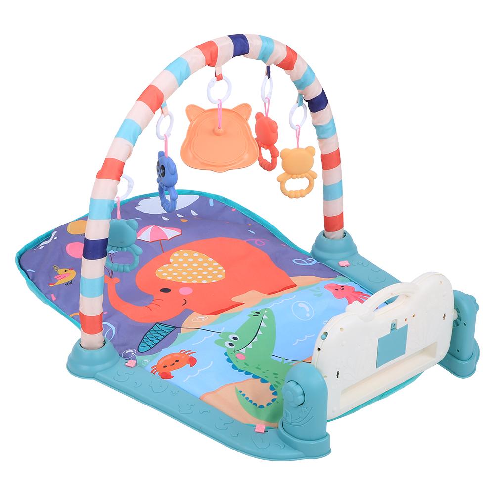 Early Educational Baby Pedal Toys Fitness Rack Play Mat Foot Piano Music ToyGreen