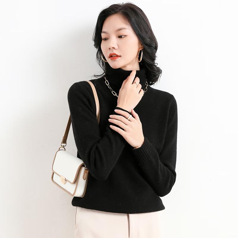 

Jinjv Women s 100% Lamb Wool Thickened Base Layer Sweater L