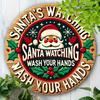 Vintage Christmas D Relief Art High Definition Metal Wall Art Set of  Retro Round Iron Sheet Decor Includes Santa Truck Sno