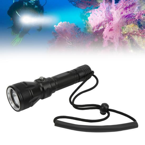 A24 dykkerlykt Vanntett bærbar dykkerlykt 3 lysmoduser undervannsfakkel