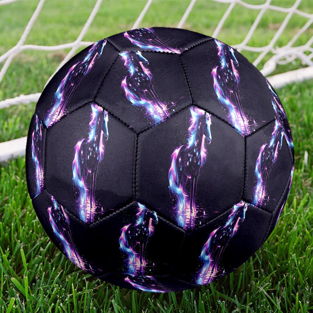 1pc Galactic Unicorn Reflection Size 5 Soccer Ball Training Football Indoor &Outdoor Sports Ball Lightweight Durable c6552