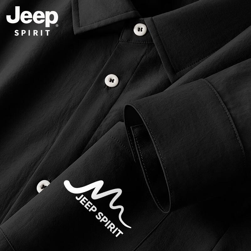 JEEP SPIRIT Men s Relaxed Fit Ice Silk Printed Long Sleeve Shirt M