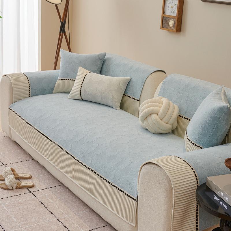 Light Luxury High-End Sofa Cushion Four-Season Universal Seat Cushion Fixed Non-Slip Leather Sofa Cover  New Cover Towel