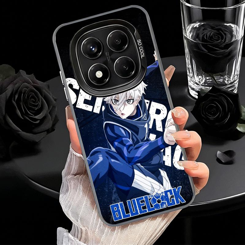 Blue L-Lock Nagi Seishiro Soft Phone Case for Samsung Galaxy S24 S25 FE S26 Edge S23 Ultra S22 Plus S21 + Shockproof Cover Back