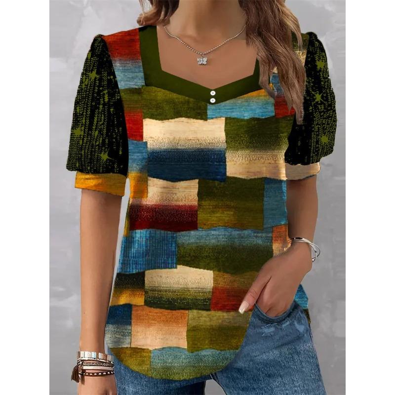 BITCED Women's Fashion Casual Short Sleeve Blouses & Shirts
