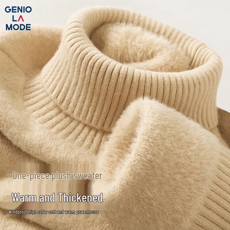 GENIOLAMODE Men's Winter Turtleneck Knit Sweater