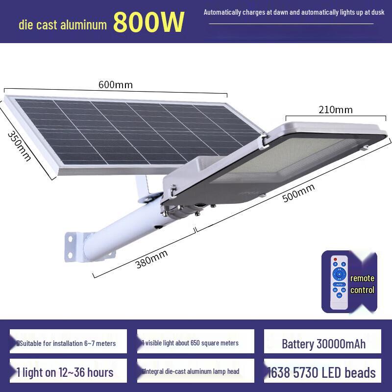 Xuan Yong 500W LED Solarstraßenlaterne mit Bewegungssensor