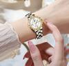 Rhombus Ladies Dual Calendar Waterproof Luminous Wristwatch with Solid Strap - Fashionable Gift for Women