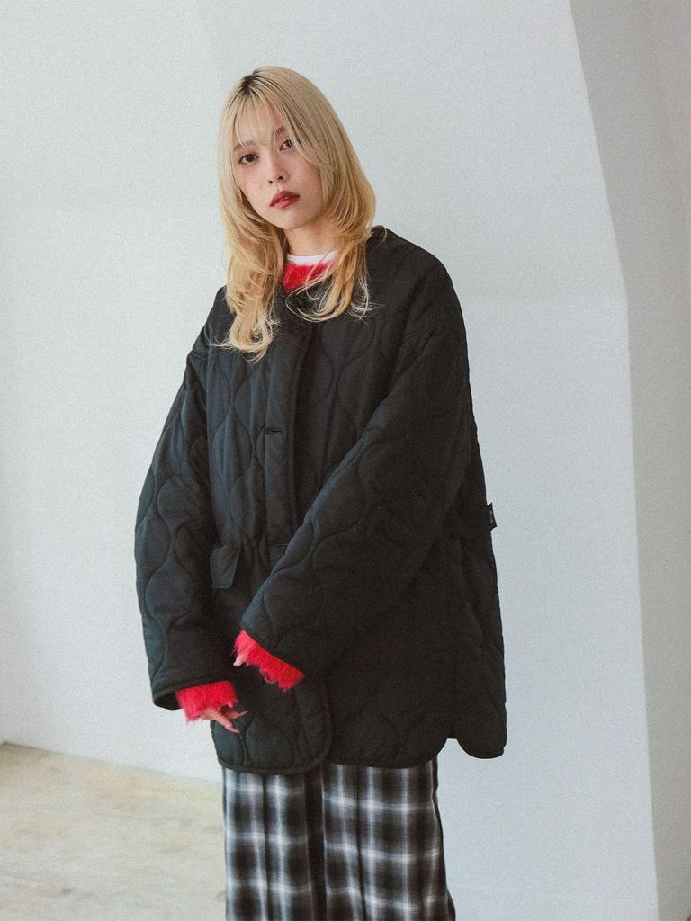 Ray Beams Women's Quilted Collarless Blouson, Black 0