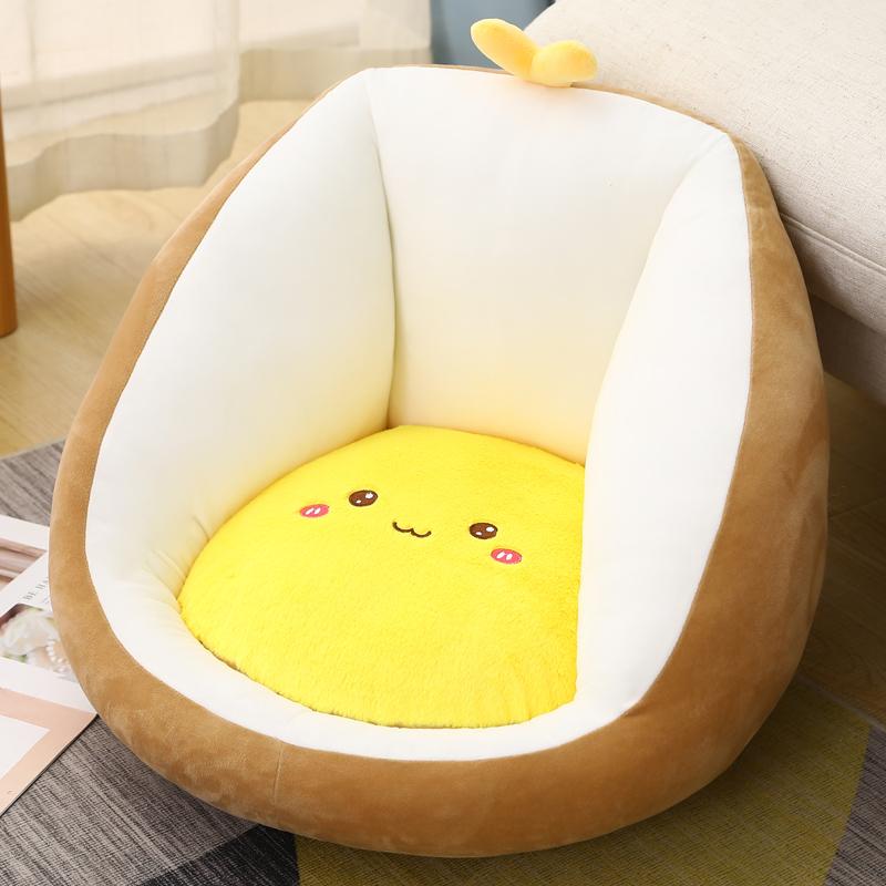 Fruit Cushion Plush Doll Kawaii Stuffed Cushion Cartoon Cat Avocado Soft Pillows Toys Chair Floor Sofa Seat Cushion Home Decor