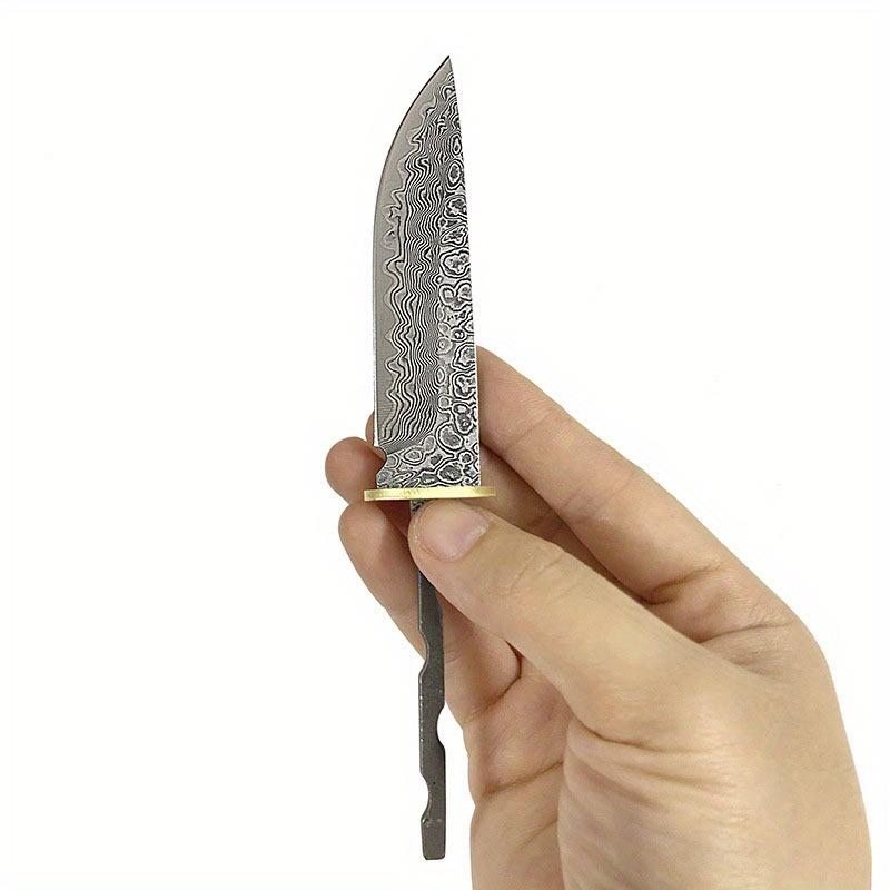 Dropship Damascus Steel Fixed Blade Knife Blanks - Semi-finished Blade Forging Blanks for DIY Insert | Unfinished Knife Accessories