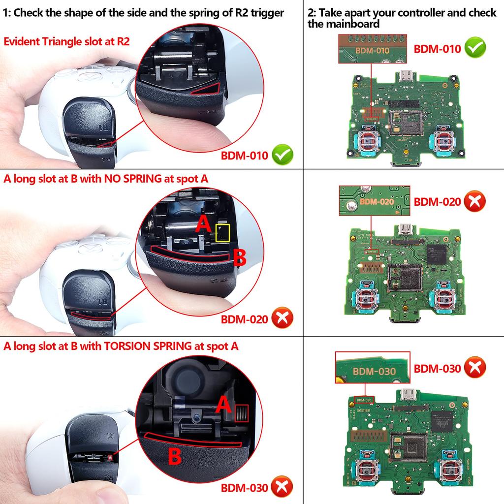 eXtremeRate Scarlet Red Back Paddle Programmable Rise Remap Kit for PS5 Controller Upgrade Board Redesigned Backshell Back Button Attachment for PS5
