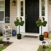 Artificial False Shamrock Plant In Pot No Maintenance Required For Holiday Decoration