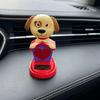 Solar Powered Car Interior Ornaments Dog Figurines Animal Doll Figurine Sway Shake Model Automotive Dashboard Decoration